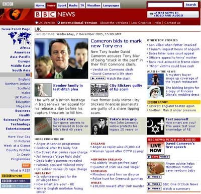 Screen shot of BBC.CO.UK